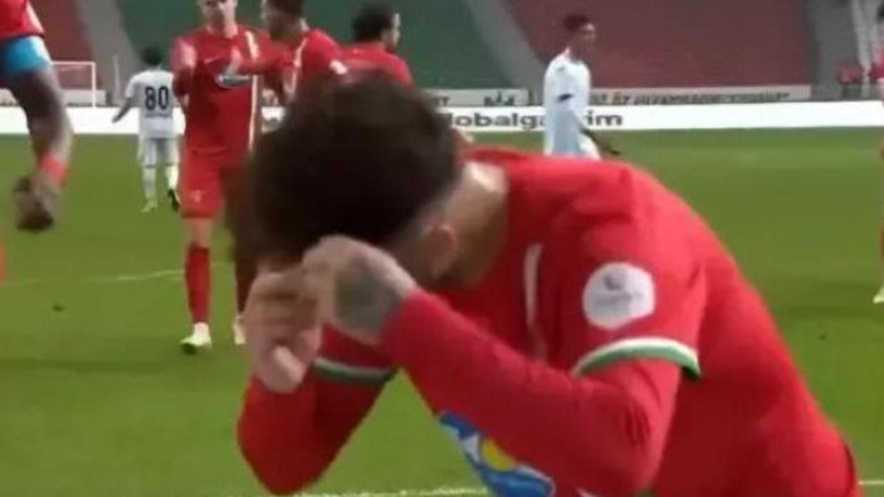 Amedspor'un 7-0 yendiği maçta olay gol sevinci! Saçlarını ördü, gözler TFF'ye çevrildi