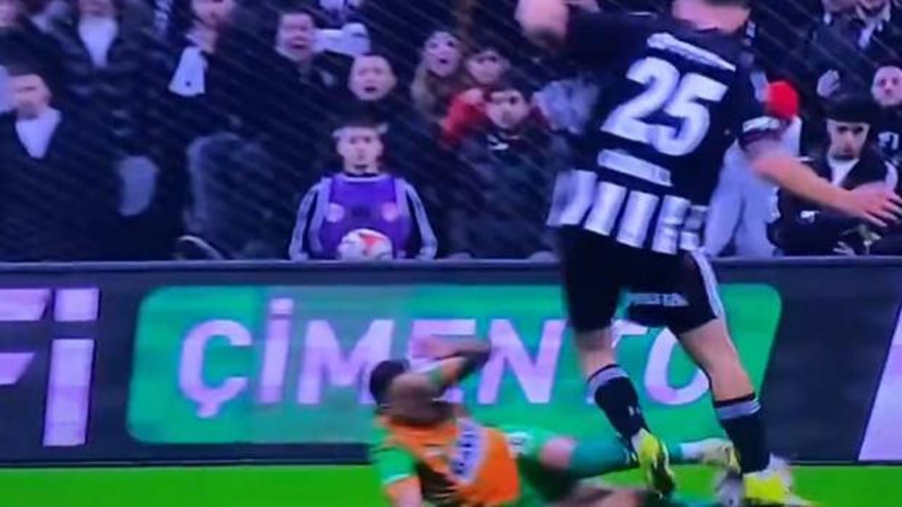 Beşiktaş-Alanyaspor maçına damga vuran pozisyon! Penaltı verilmedi