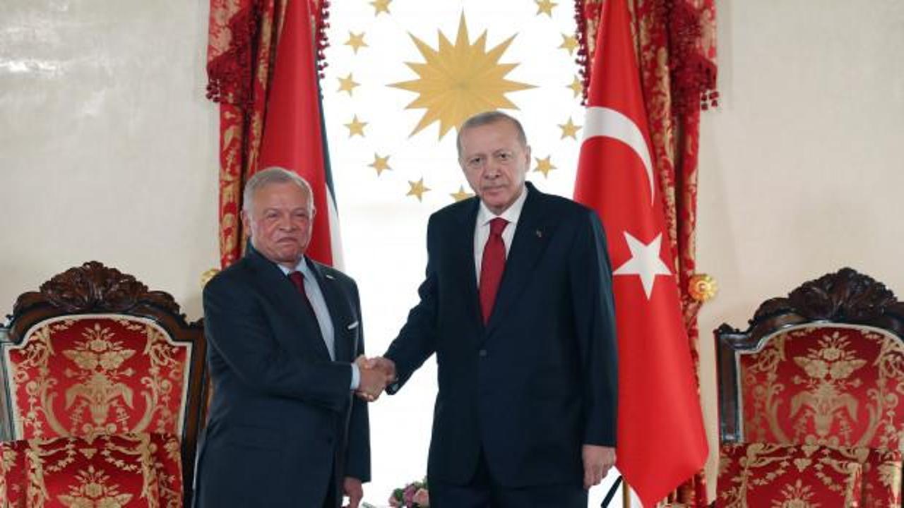 Ürdün Kralı 2. Abdullah İstanbul'da Cumhurbaşkanı Erdoğan'la bir araya geldi