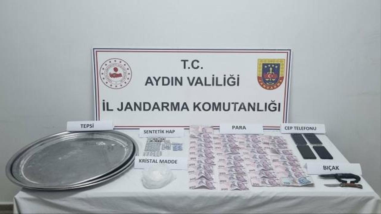 Aydın’da 170 gram metamfetamin ve 52 sentetik ecza ele geçirildi