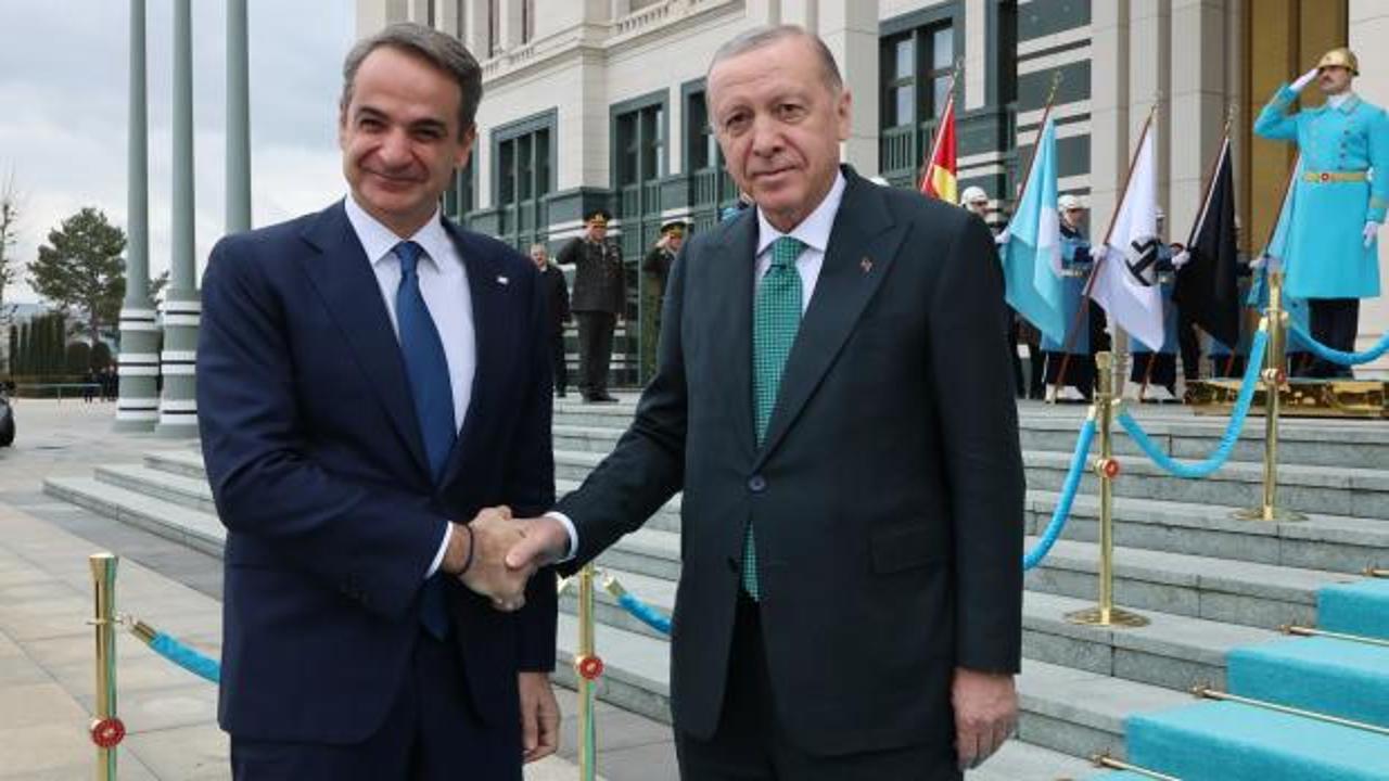 Cumhurbaşkanı Erdoğan, Miçotakis'i kabul etti