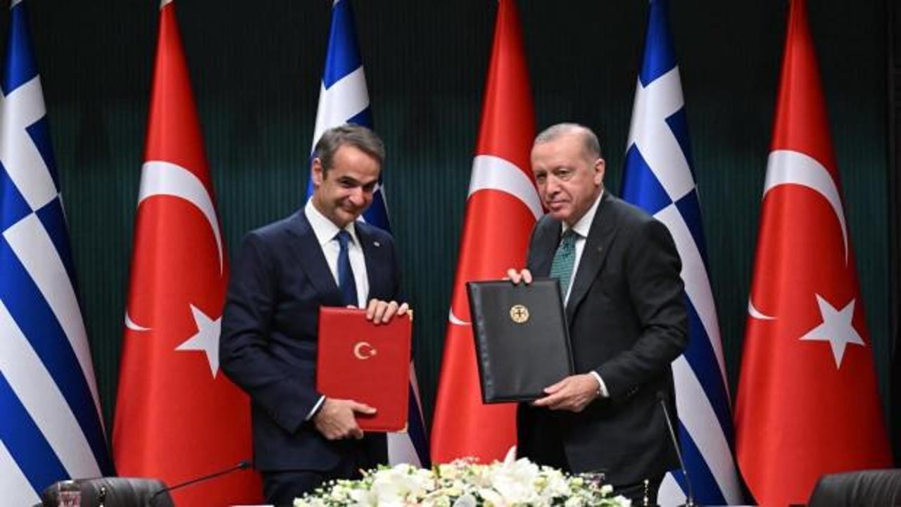 Cumhurbaşkanı Erdoğan, Miçotakis'i kabul etti: Ege ve Doğu Akdeniz'i konuştuk