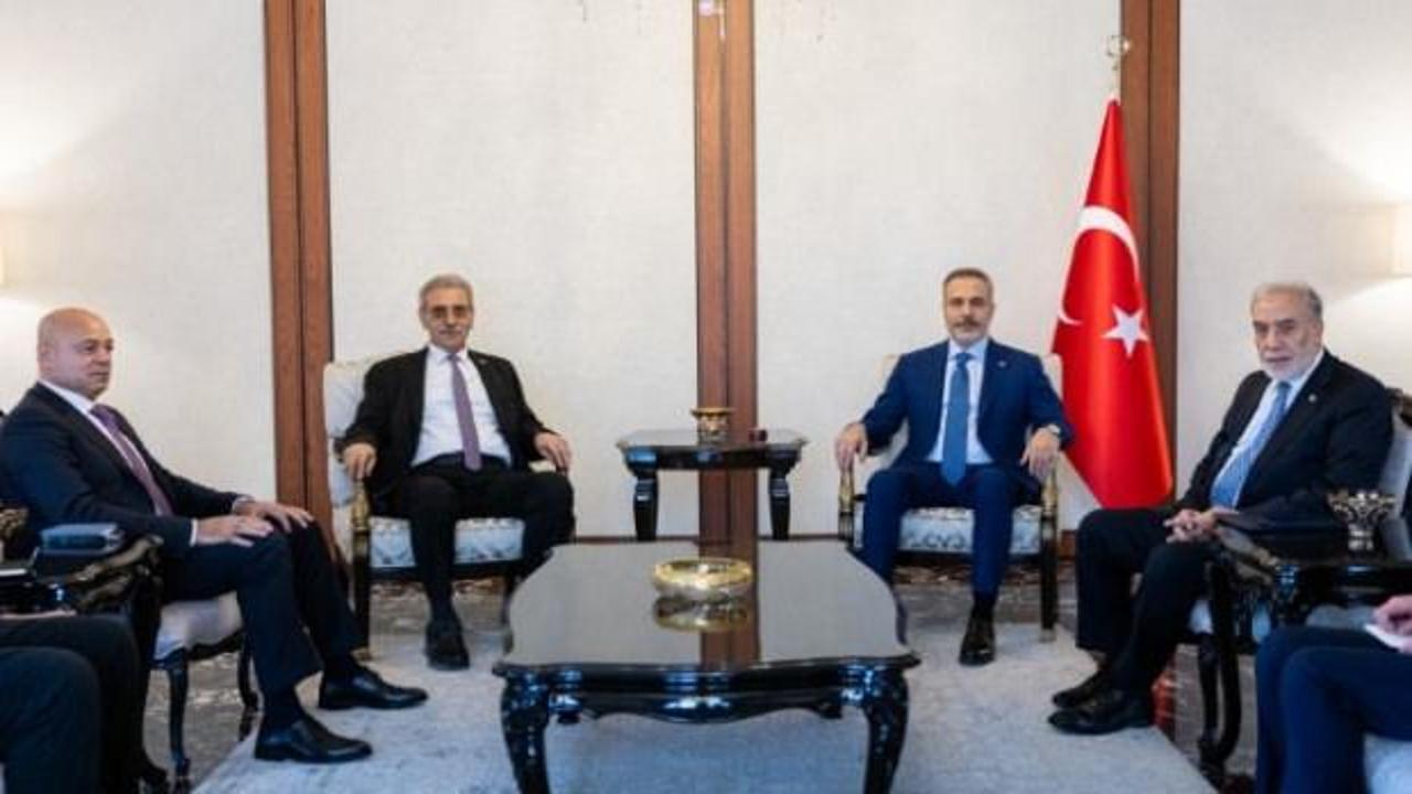 Hakan Fidan Gazze Komitesi Başkanı Ali Şaas'ı kabul etti