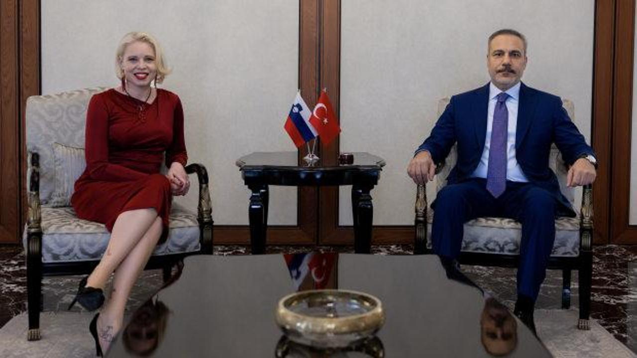 Hakan Fidan Slovenya Meclis Başkanı ile görüştü