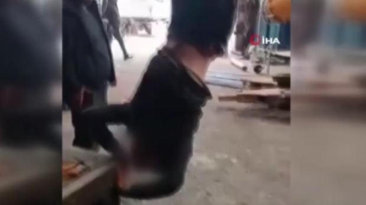 Yer: Ankara! Zihinsel engelli şahsı ayağından bağlayıp vince atılar