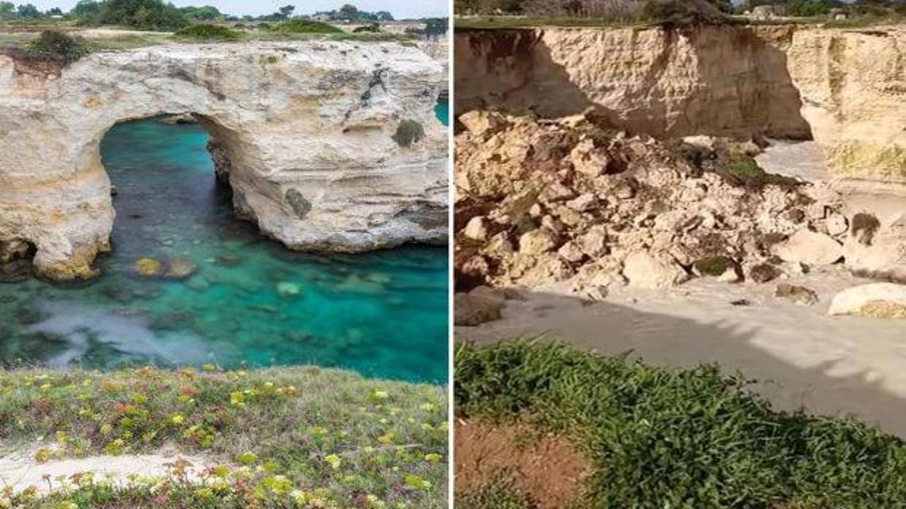 İtalya'daki 'Aşıklar Kemeri' Sevgililer Günü'nde çöktü!