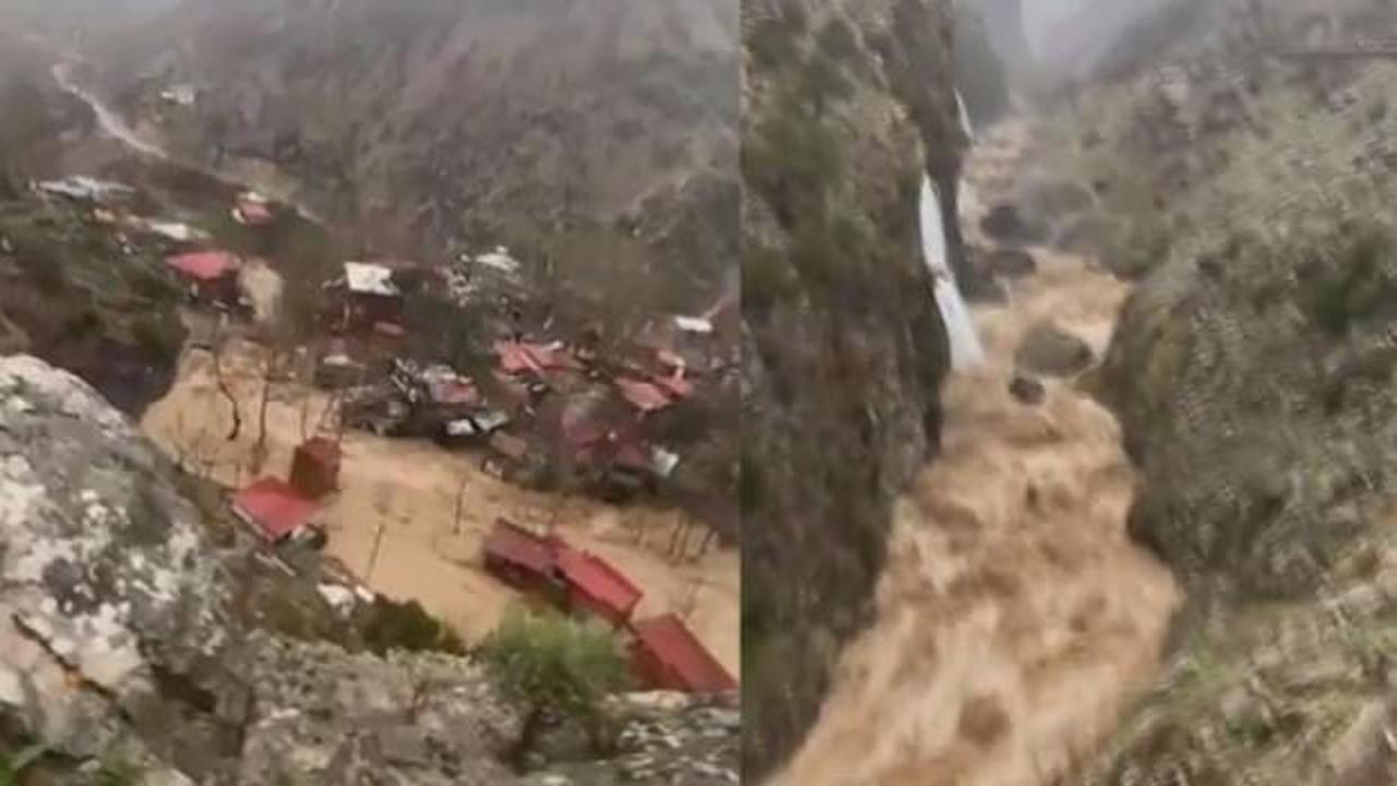 Kayseri'de korkutan tablo: Sel bir mahalleyi yuttu!