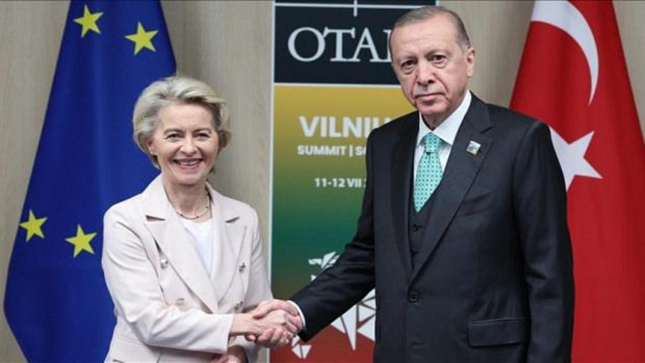 Cumhurbaşkanı Erdoğan, AB Komisyonu Başkanı Leyen ile g&ouml;r&uuml;şt&uuml;