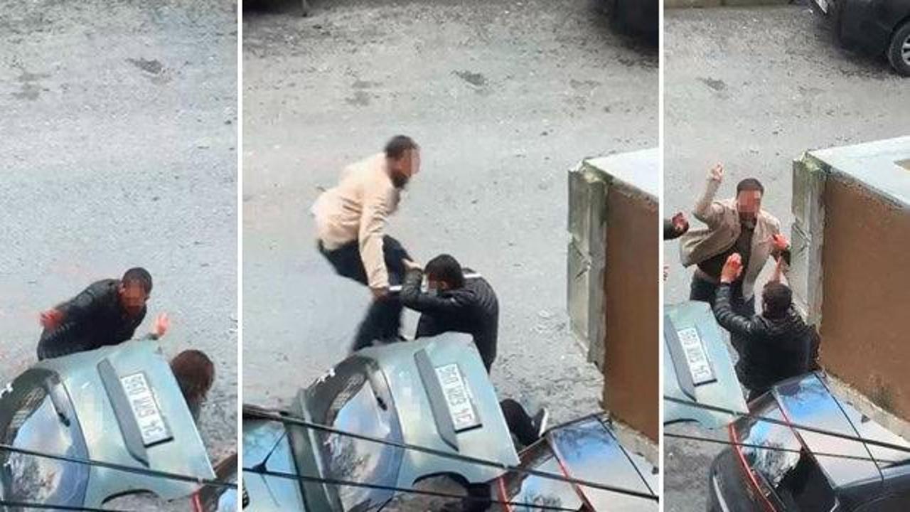 Eşini sevgilisiyle görünce çılgına döndü: Sokak ortasında bıçaklı saldırı kamerada