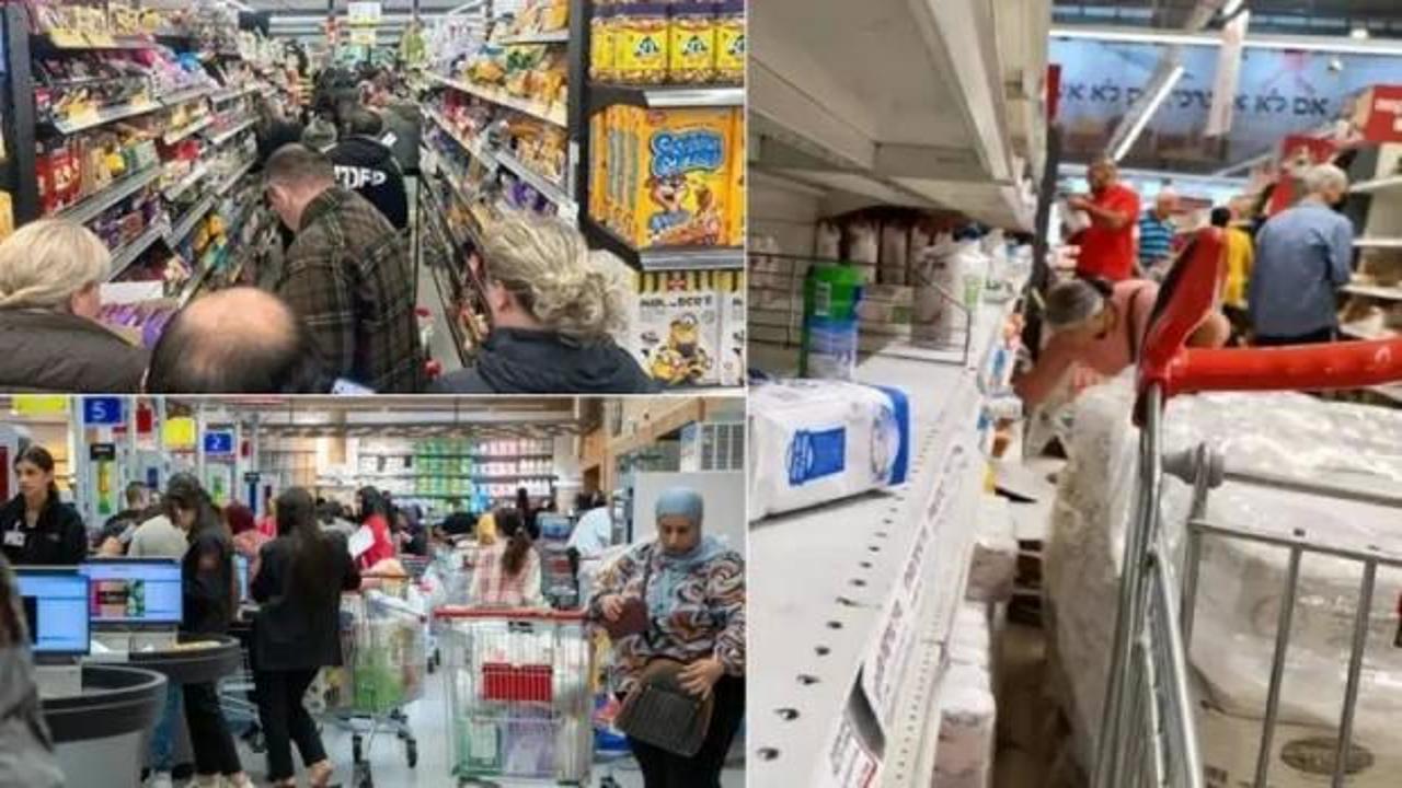 İsrail'de panik: Market raflarını boşalttılar