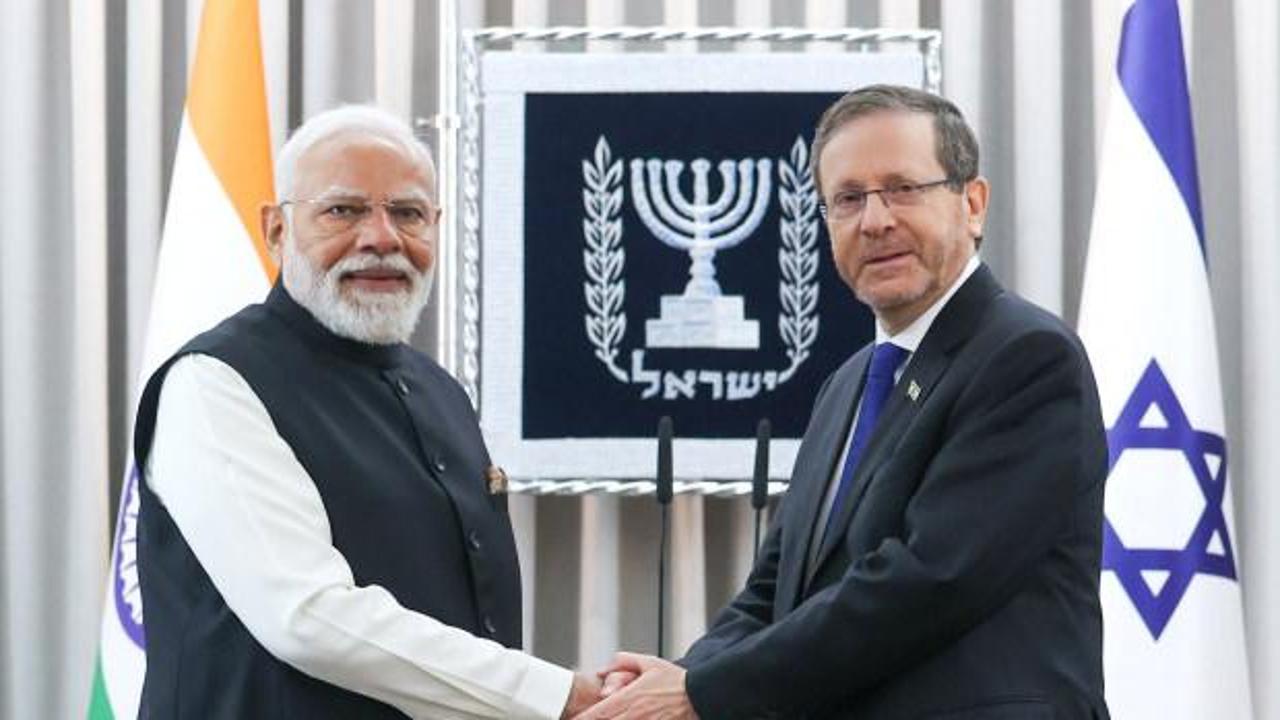 Hint Başbakan Modi, 9 yıl sonra İsrail'de! Cumhurbaşkanı Herzog ile görüştü