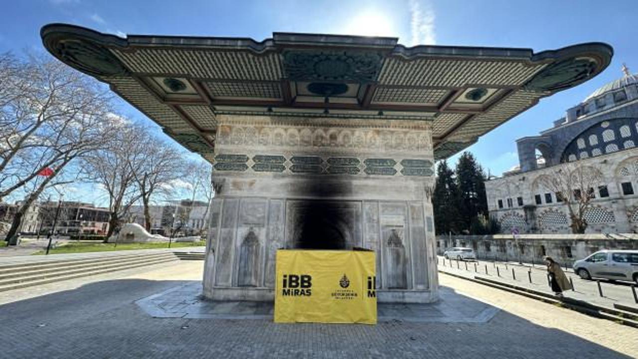 300 yıllık Tophane Çeşmesi'ni yakan saldırgan yaka…