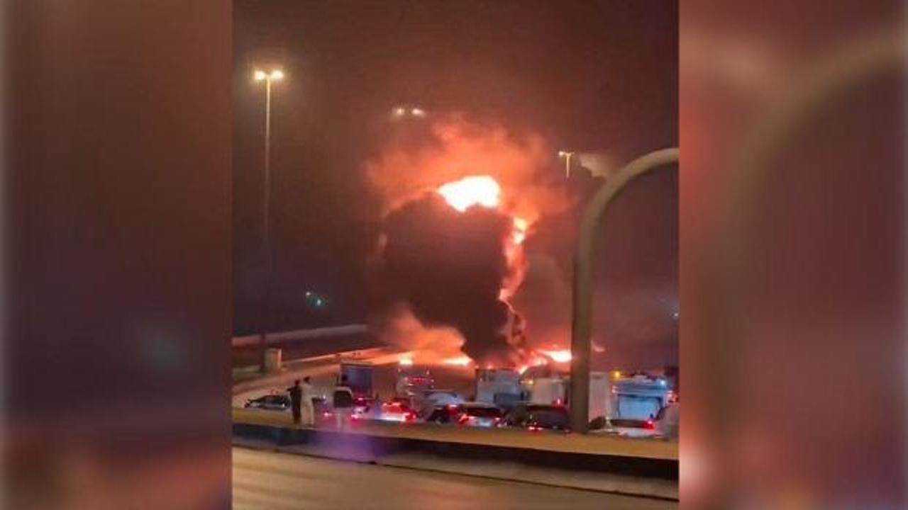 Suudi Arabistan'da kritik bina vuruldu! Riyad'dan jet a&ccedil;ıklama geldi...