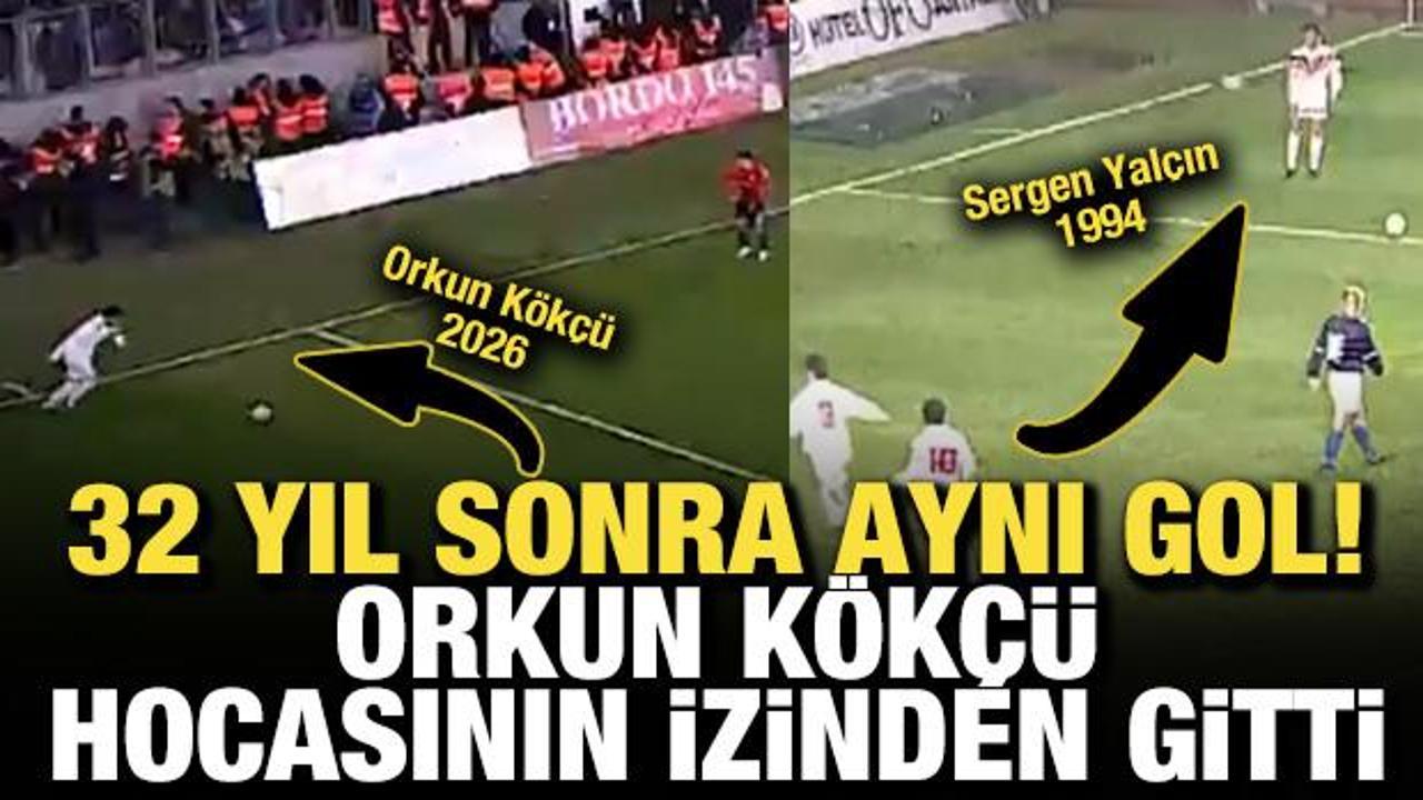 32 yıl sonra aynı gol! Orkun Kökçü, Sergen Yalçın’ın izinden gitti