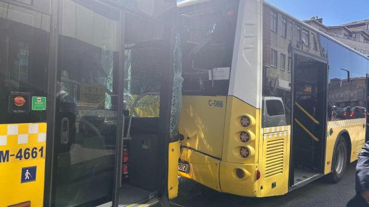 Ataşehir'de İETT otob&uuml;sleri &ccedil;arpıştı: 1 yaralı