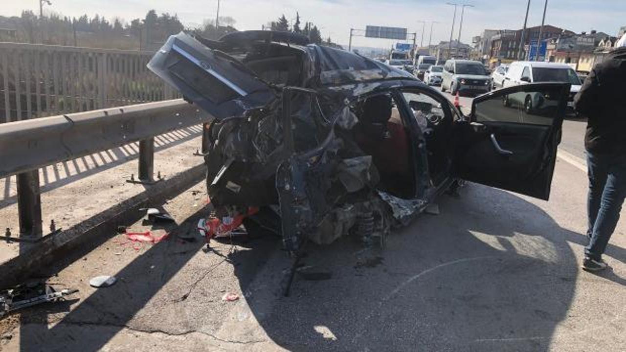 Korkun&ccedil; kaza: Su tankerine ok gibi saplandı! 