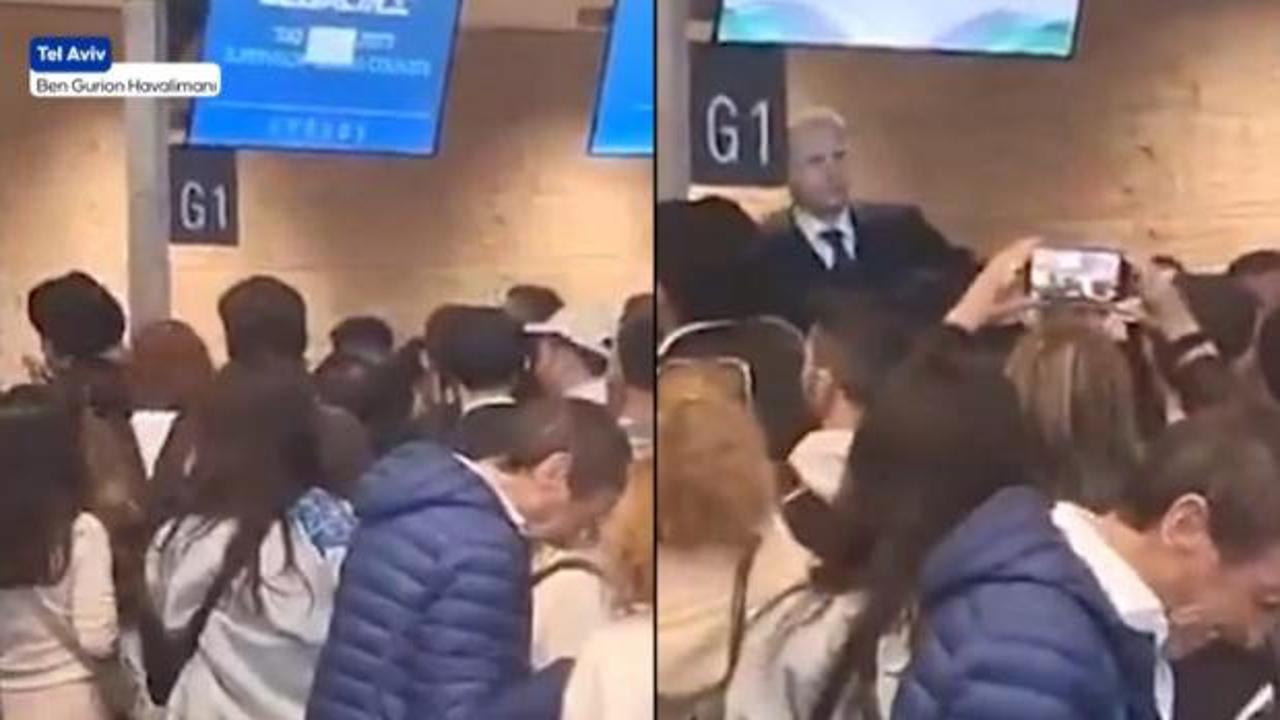 Ülkeden ayrılmak isteyen İsrailliler havaalanında kargaşa çıkardı