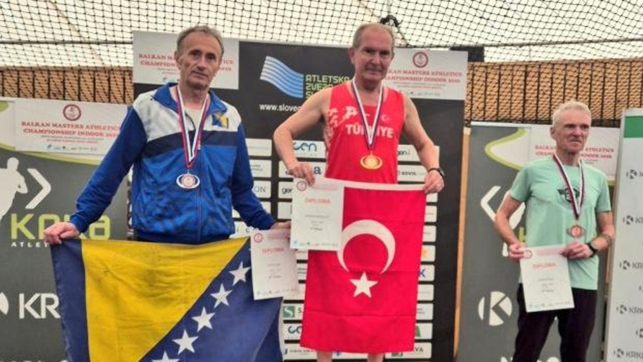 65 yaşındaki Türk sporcu iki günde 3 altın madalya kazandı