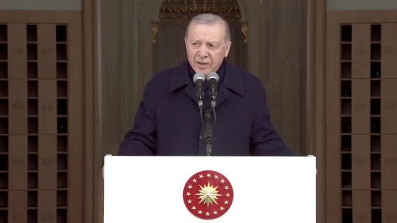 SON DAKİKA: Cumhurbaşkanı Erdoğan, Hacı İbrahim Demir Camisi'ni açtı