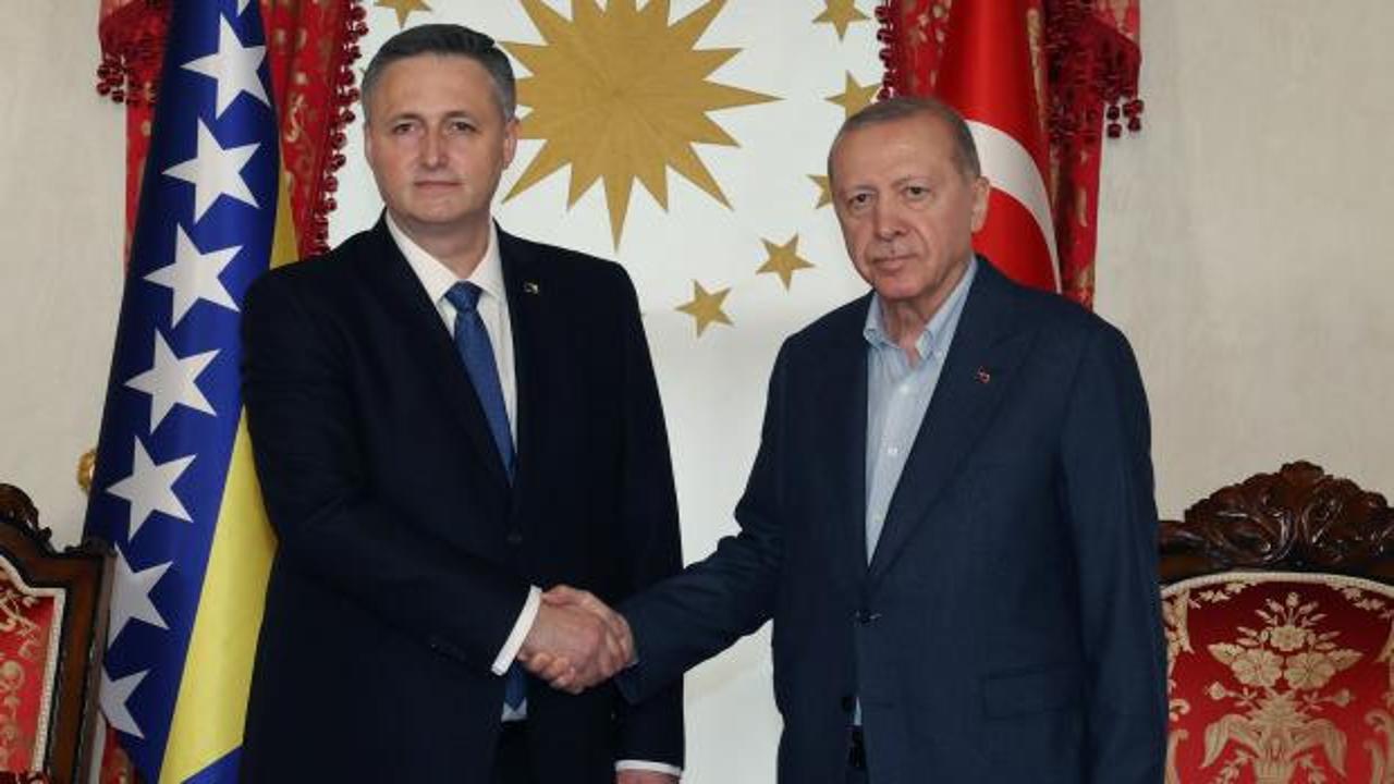 Cumhurbaşkanı Erdoğan, Bosna Hersek Devlet Başkanlığı Konseyi Başkanı ile g&ouml;r&uuml;şt&uuml;