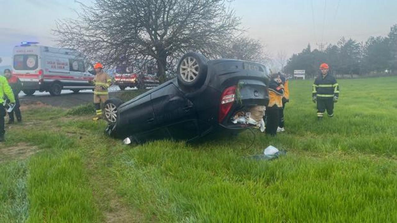 Takla atan otomobilin sürücüsü öldü