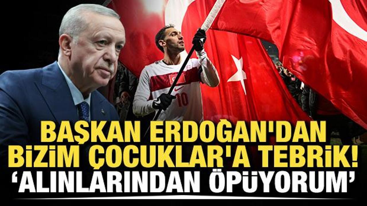 Başkan Erdoğan'dan Bizim Çocuklar'a tebrik! "Alınlarından öpüyorum"
