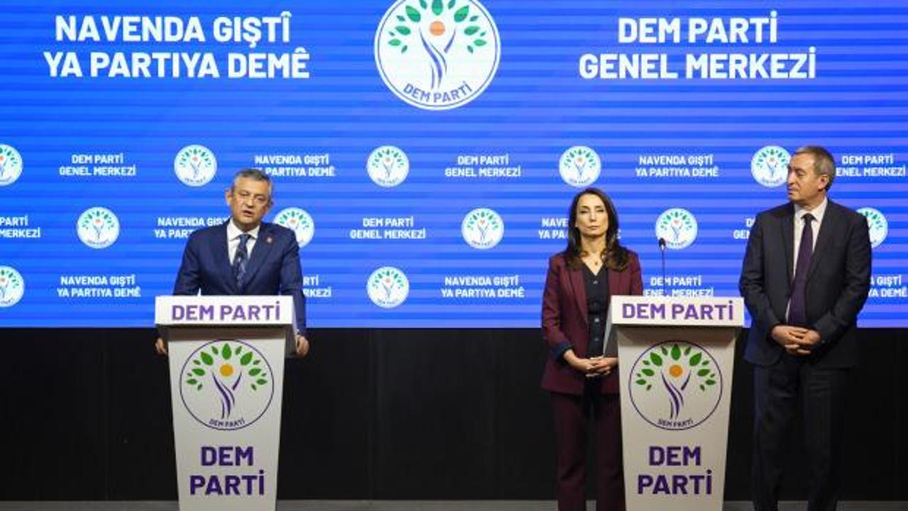 CHP Genel Başkanı &Ouml;zg&uuml;r &Ouml;zel, DEM Parti'yi ziyaret etti