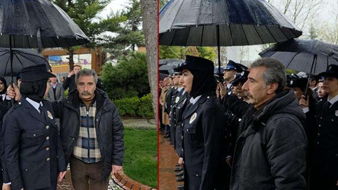 Diyarbakır'da Vatandaşlar, Yağmurda Islanan Polislere Şemsiye Tuttu