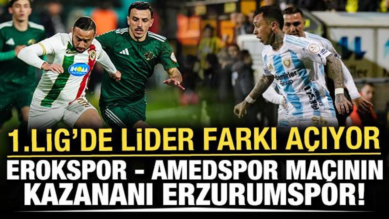 Esenler Erokspor-Amedspor maçının kazananı Erzurumspor! Lider farkı açıyor