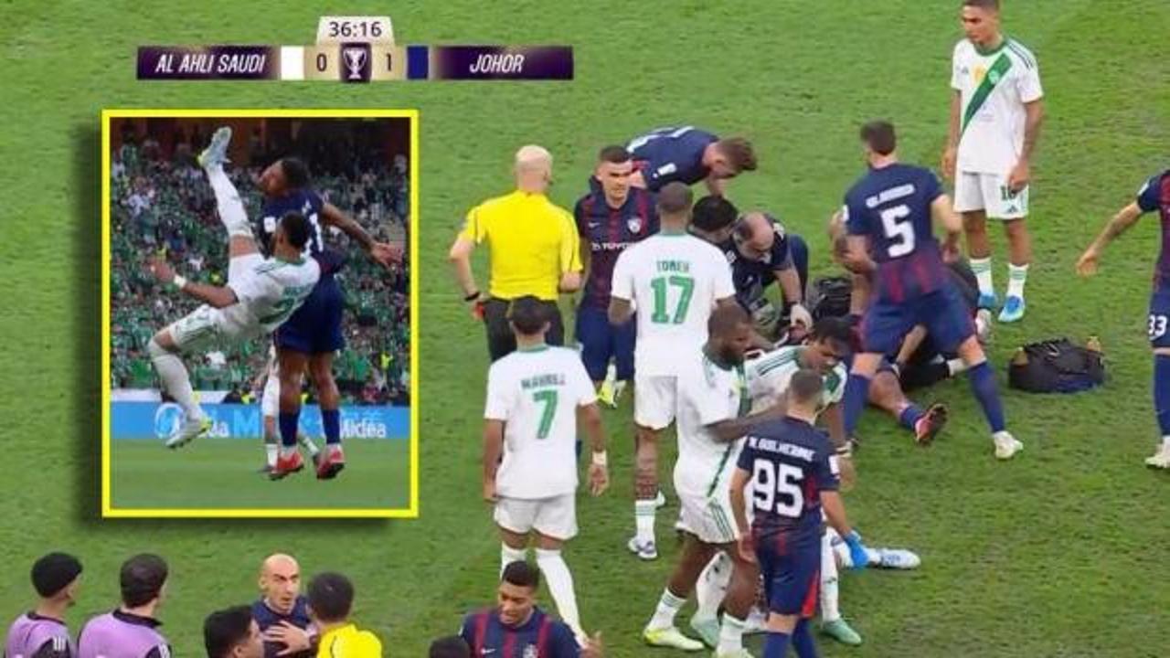 Asya Şampiyonlar Ligi'nde korkutan anlar! Yüzüne tekme gelen Jairo bilincini kaybetti