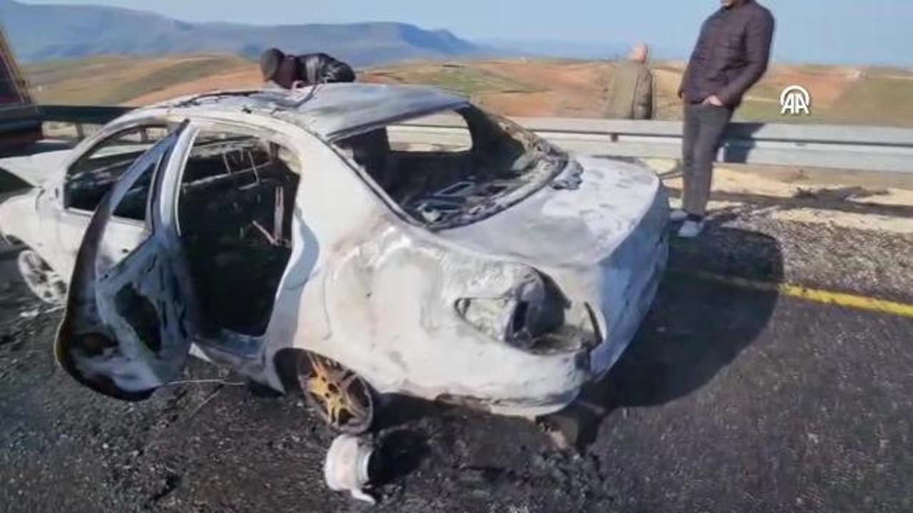 Siirt'te otomobilde &ccedil;ıkan yangın s&ouml;nd&uuml;r&uuml;ld&uuml;