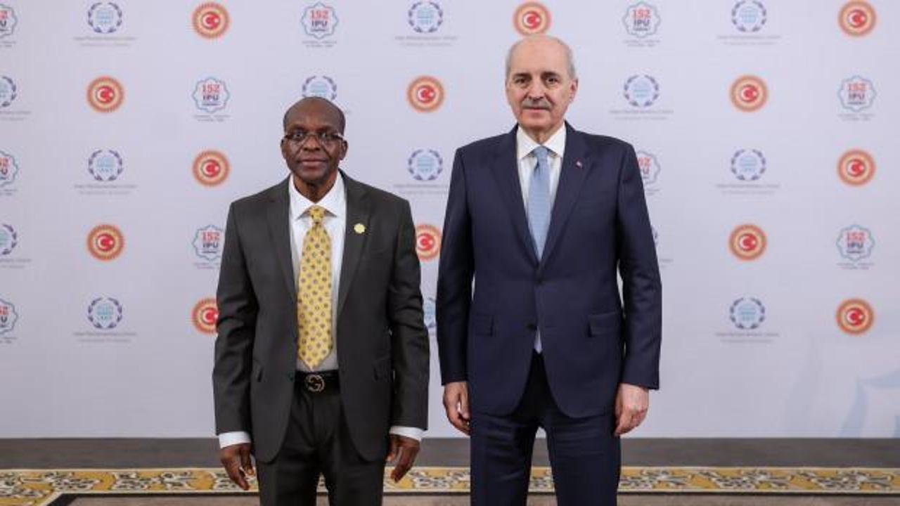 TBMM Başkanı Kurtulmuş, Gana Meclis Başkanı Bagbin ile g&ouml;r&uuml;şt&uuml;