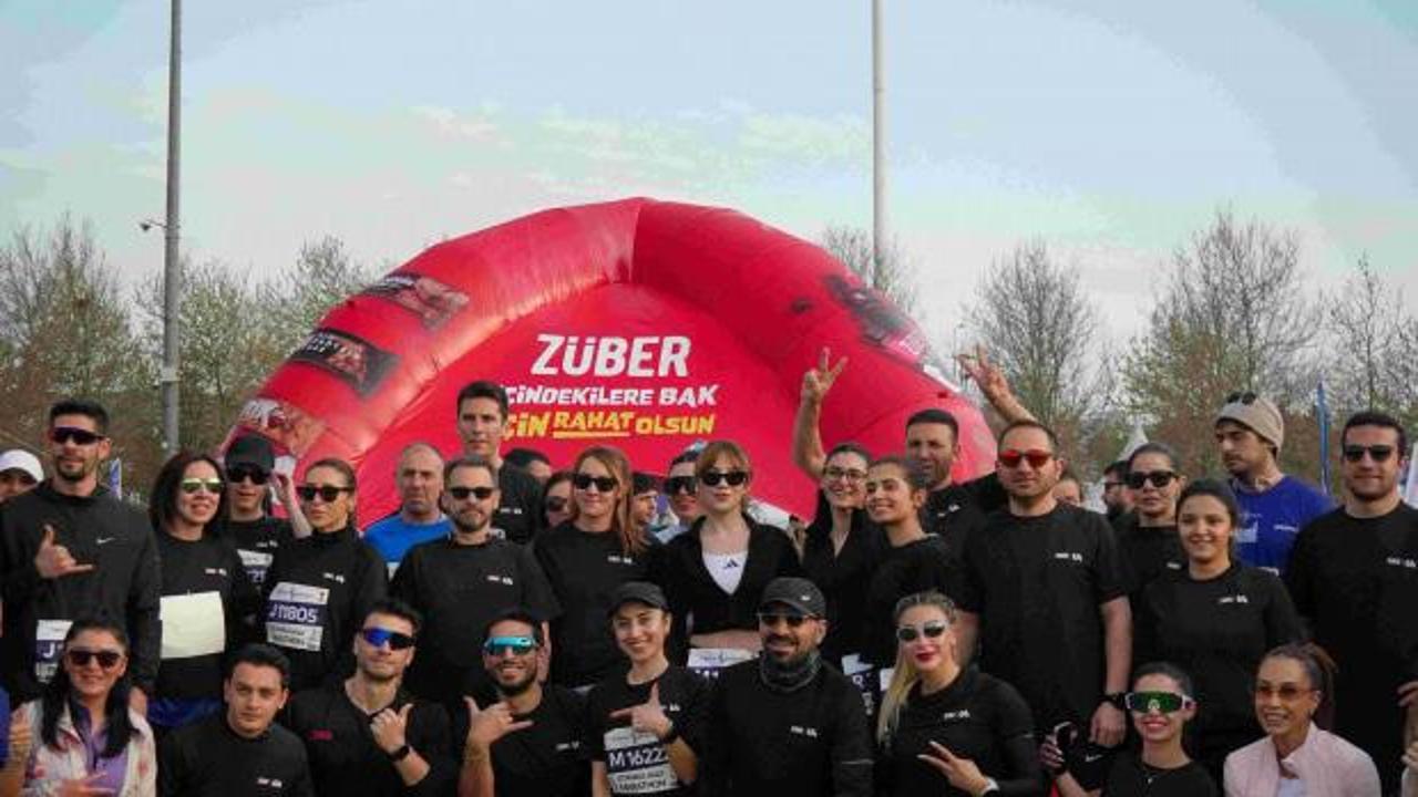 Z&uuml;ber, İstanbul Yarı Maratonu&rsquo;nda 6&rsquo;ncı yılında hem koştu hem eğitime destek oldu