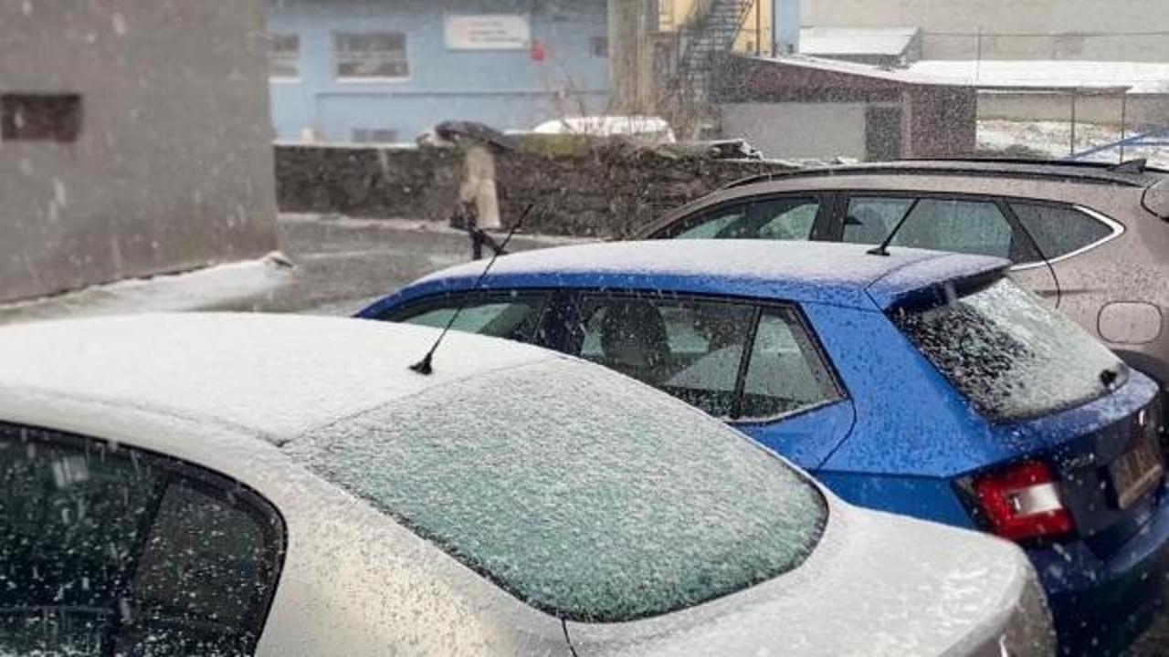 Ardahan'a nisan ayında kar yağdı