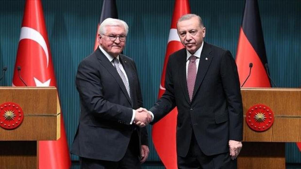 Cumhurbaşkanı Erdoğan, Steinmeier ile g&ouml;r&uuml;şt&uuml;