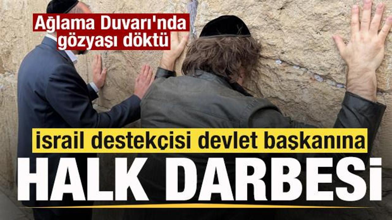 İsrail destekçisi Javier Milei'ye halk darbesi!