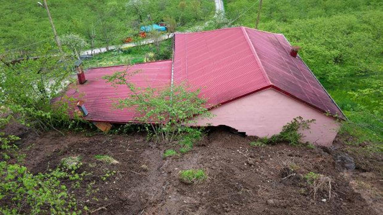 Misafirliğe gitti, heyelandan kurtuldu