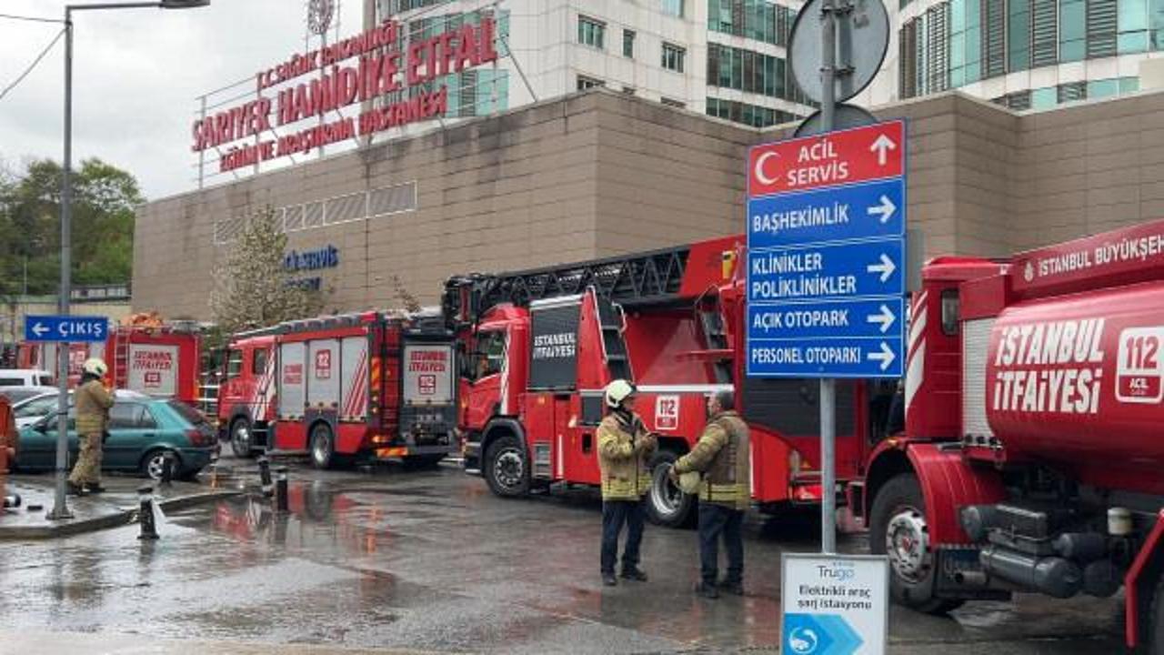 Sarıyer&rsquo;de hastanenin acil servisinde &ccedil;ıkan yangın paniğe neden oldu