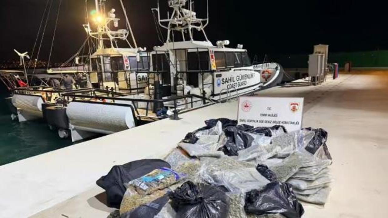 Balıkesir a&ccedil;ıklarında teknede 158 kilo uyuşturucu ele ge&ccedil;irildi: 2 g&ouml;zaltı