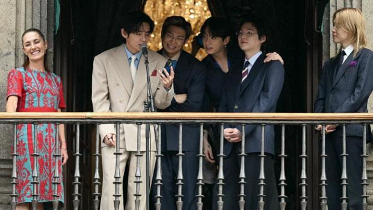 Meksika'da BTS &ccedil;ılgınlığı! K-pop grubu başkanlık sarayından seslendi