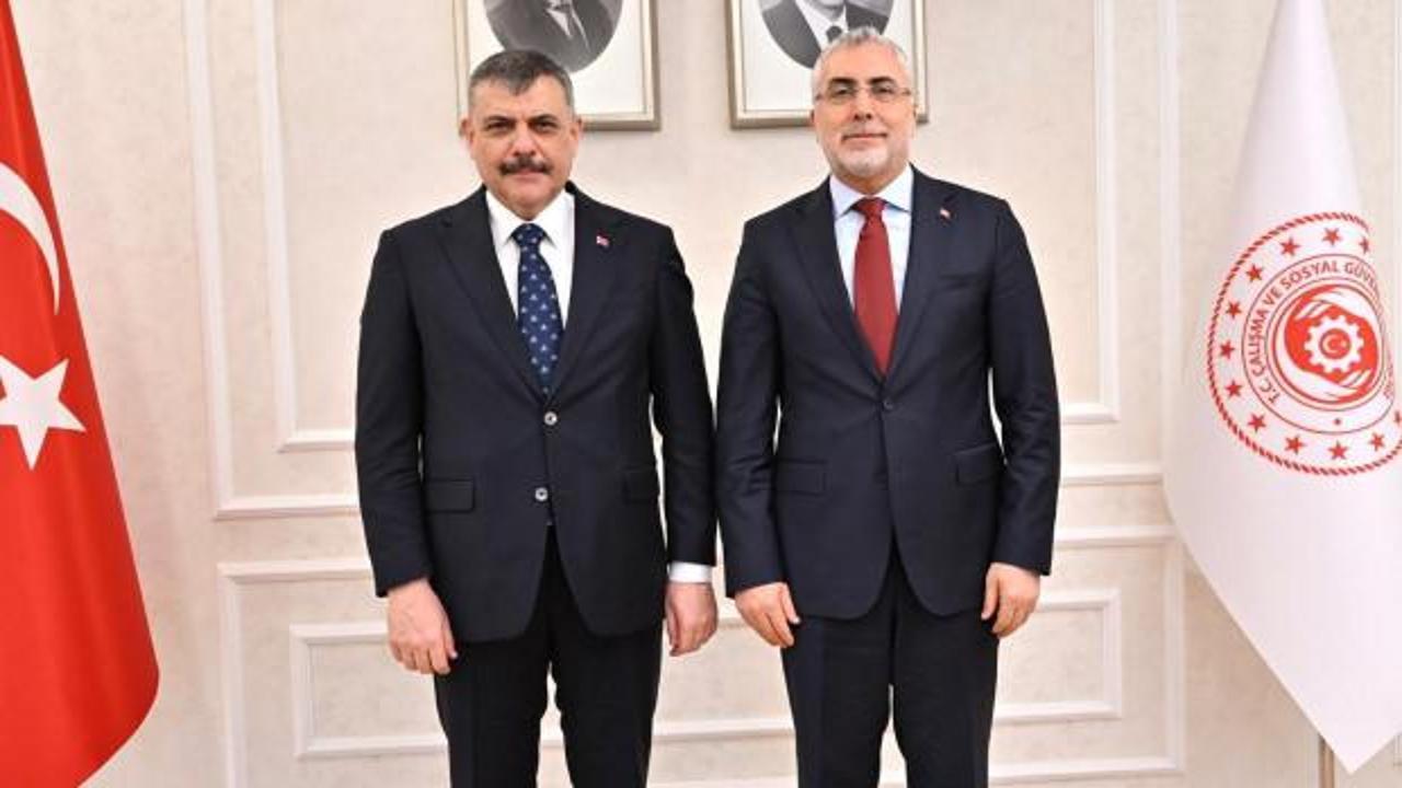 Bakan &Ccedil;ift&ccedil;i, Bakan Işıkhan'ı ziyaret etti