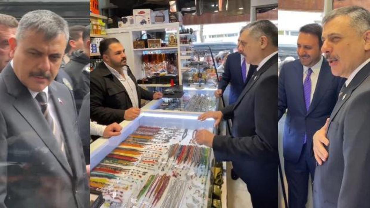 Bakan &Ccedil;ift&ccedil;i Tatvan sokaklarında: Esnafla bir araya geldi