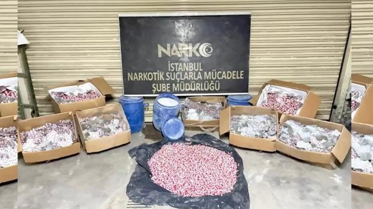 Ataşehir'de uyuşturucu operasyonu: 595 bin sentetik ecza hap ele ge&ccedil;irildi