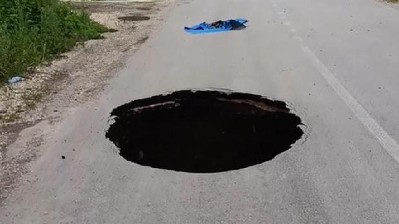 Tokat'ta sağanak nedeniyle yol &ccedil;&ouml;kt&uuml;