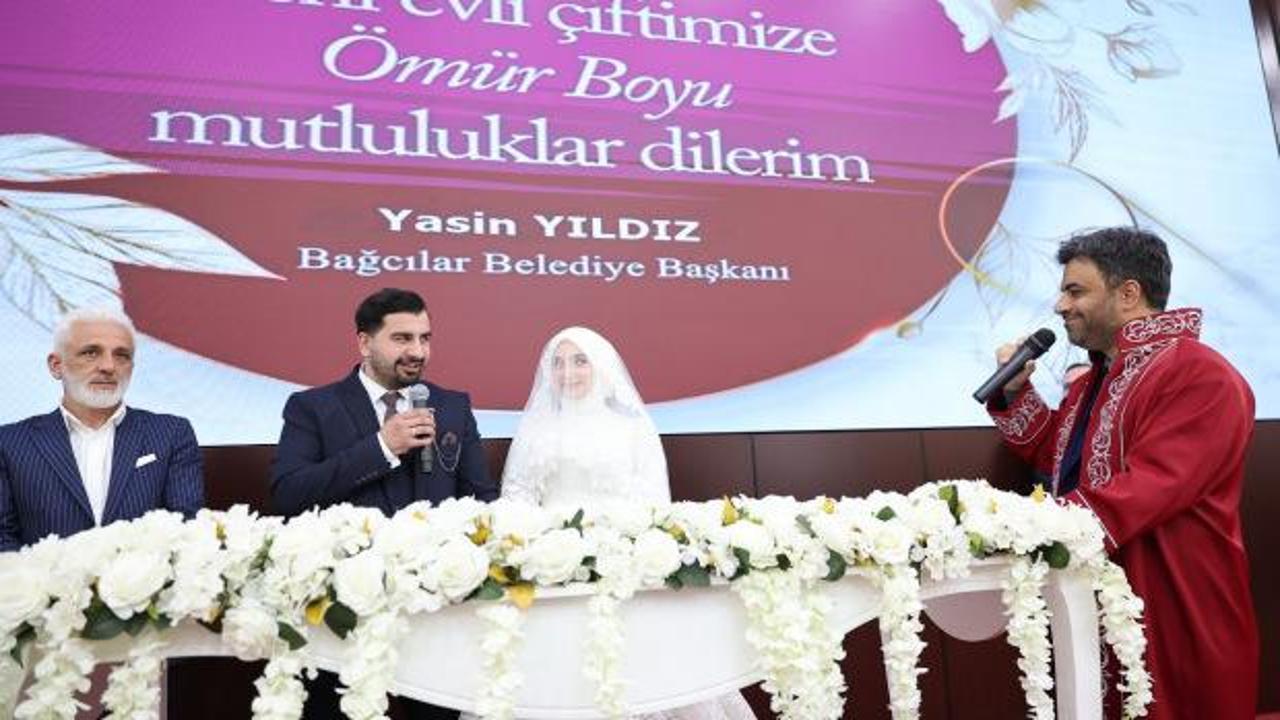 Bağcılar Belediyesi Kadir Topbaş Halk Sarayı'nda nikah başvurusu yapan çiftler