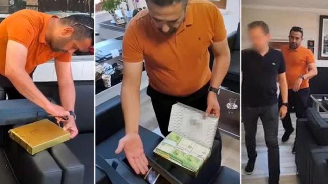 Manavgat Belediye binası önünde adliye araçları.