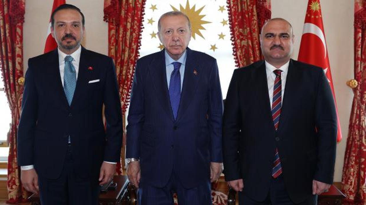 Cumhurbaşkanı Erdoğan, Kerkük Valisi Mehmet Seman Ağa ile görüşüyor