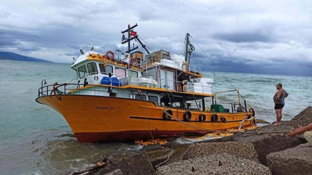 Karadeniz'de batan balıkçı teknesi