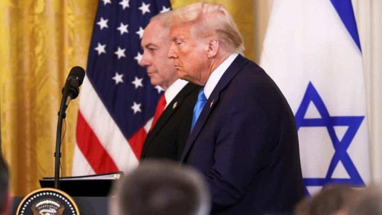 Donald Trump ve Binyamin Netanyahu'nun fotoğrafı