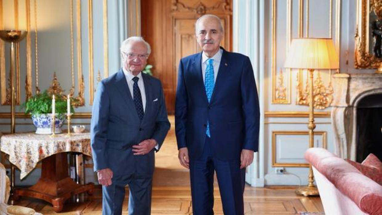 TBMM Başkanı Kurtulmuş, İsve&ccedil; Kralı Carl XVI. Gustaf ile g&ouml;r&uuml;şt&uuml;